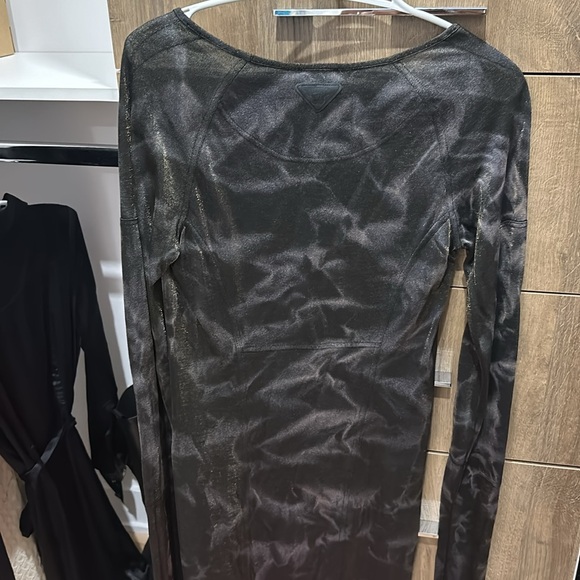 Diesel metallic black light weight long sleeve dress. Size small. - Picture 3 of 4